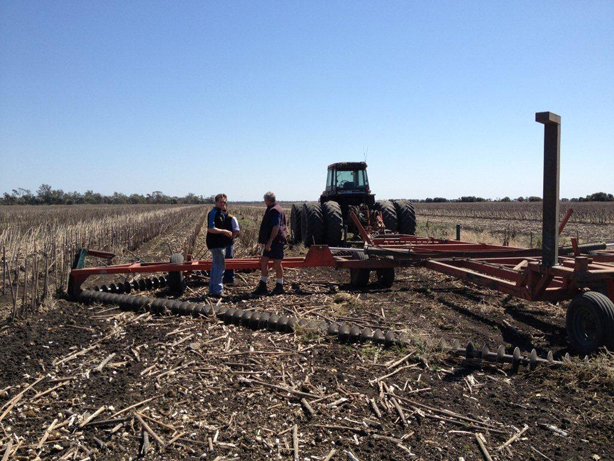 Mulching stubble into soil