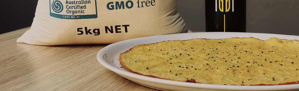 Farinata pancake made with besan flour