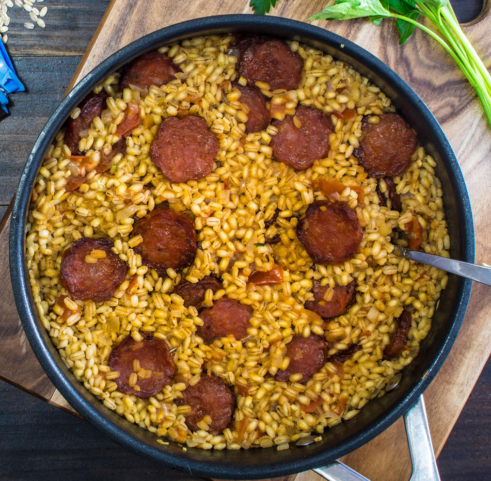 Pearl Barley Chorizo Risotto