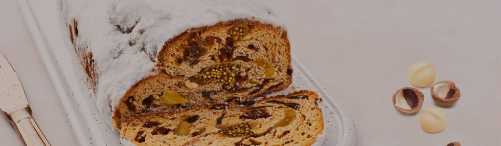Queensland stollen made with macadamia nuts and rum