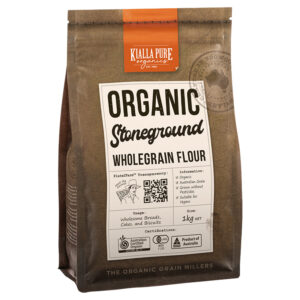 Kialla Pure Organic Stoneground Flour is ideal for healthy baked goods