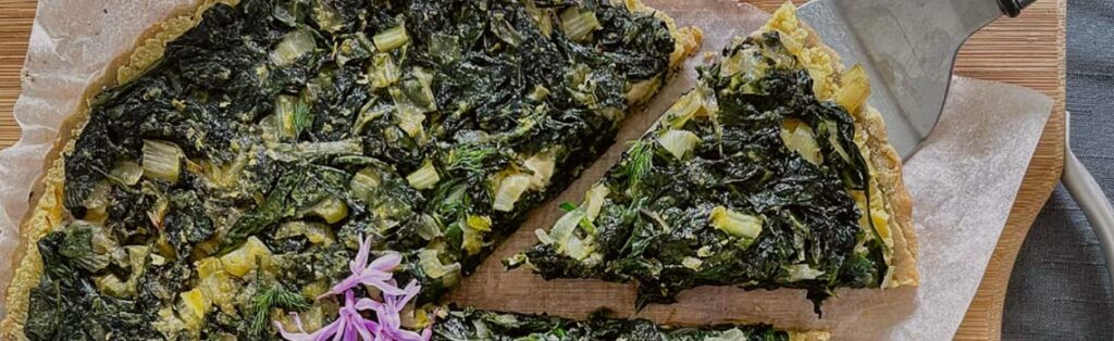 Arzu Dogan's Vegan Savoury Tart with sorghum and spelt flour crust