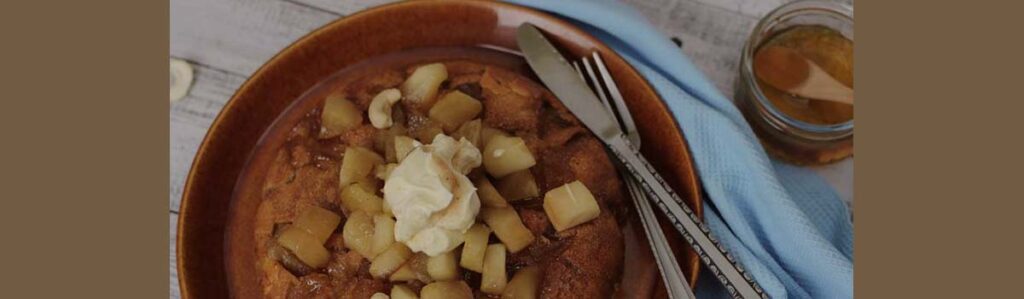 Apple and honey baked pancake
