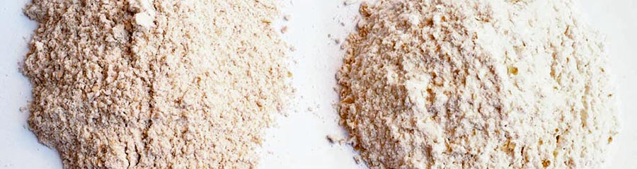 Wholegrain flour is processed differently than Wholemeal flour