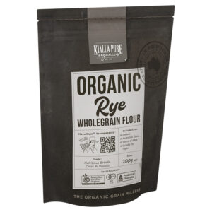 Kialla Pure Organic Rye Flour is milled from the whole rye grain